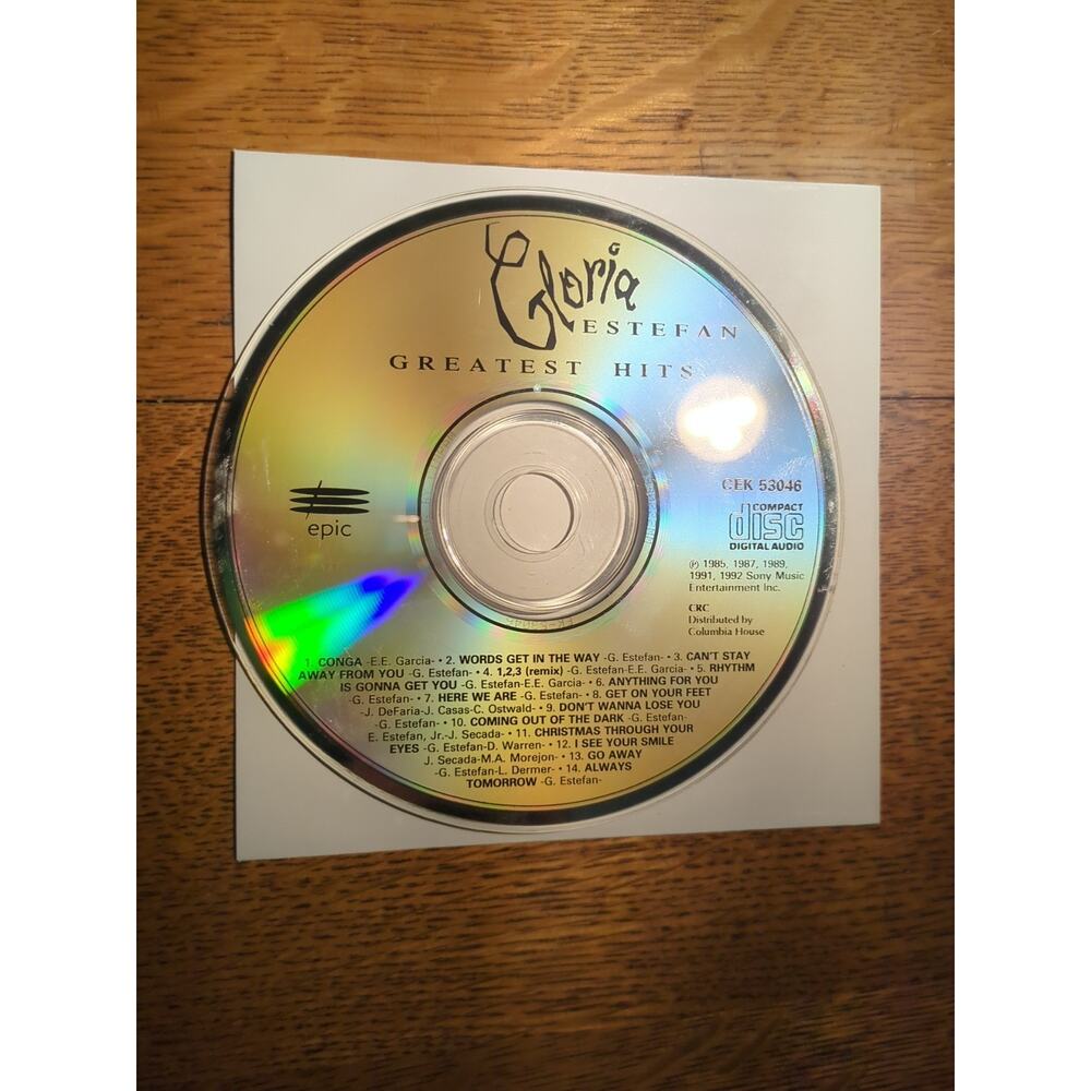 Greatest Hits by Gloria Estefan (CD, 1992) Disc Only